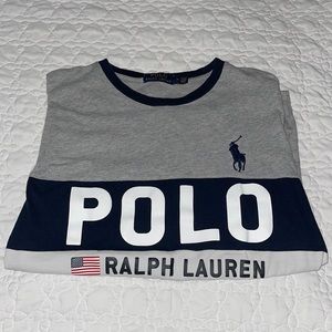 Grey and blue Polo tee